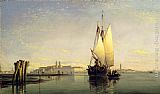 Lagoon Canvas Paintings - On The Lagoon Of Venice